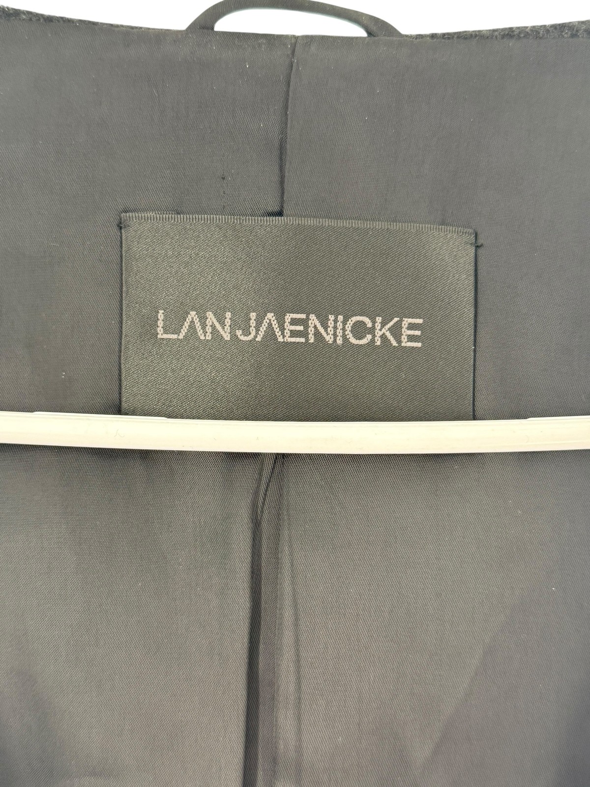 Lan Jaenicke Women's Wool Hooded Blazer Jacket Size Medium Charcoal Gray — image 5 of 8